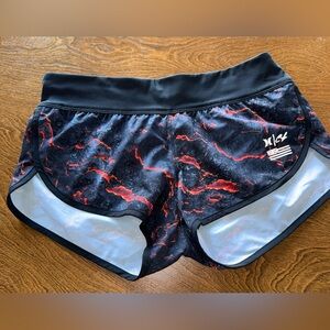 Hurley Boardshorts, size small, black/orange-reddish